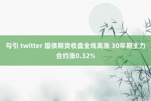 勾引 twitter 国债期货收盘全线高涨 30年期主力合约涨0.32%